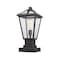 Z-Lite Talbot 1 Light Outdoor Pier Mounted Fixture, Oil Rubbed Bronze And Seedy 579PHMS-SQPM-ORB - alternate 7